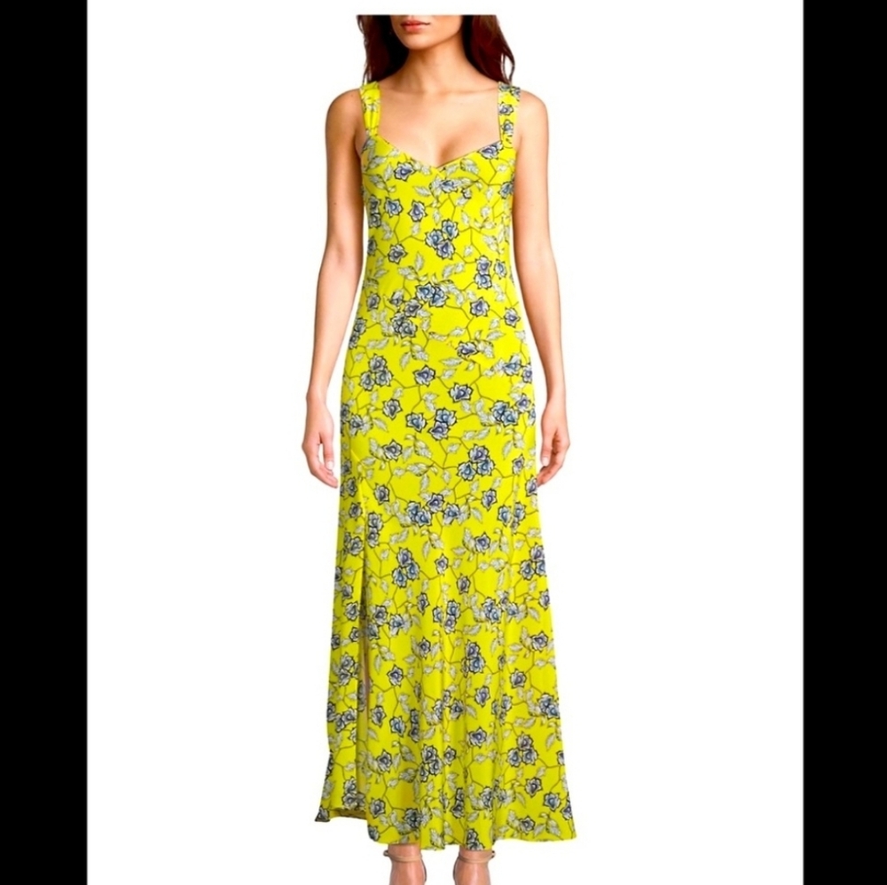 Floral Yellow Maxi Dress